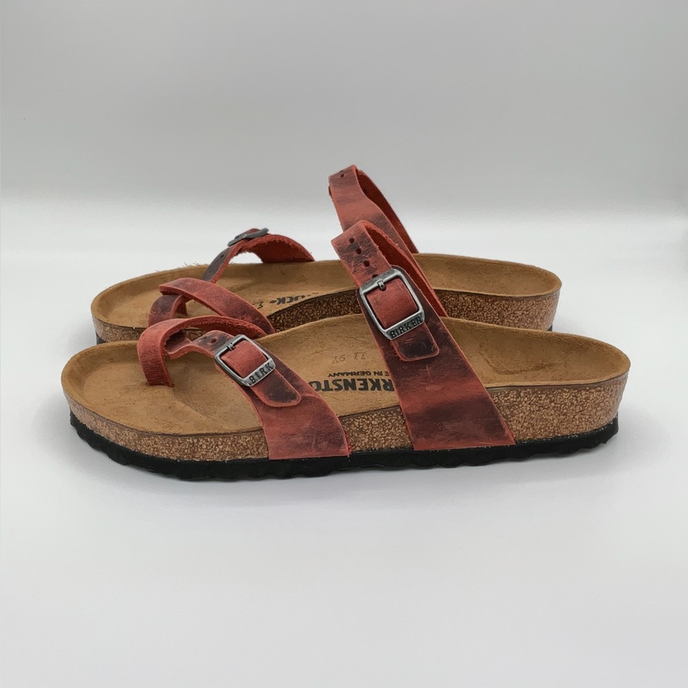 SOLD - NEW w/o box Birkenstock Mayari Earth Red Sandals with Buckles EU39US8-8.5